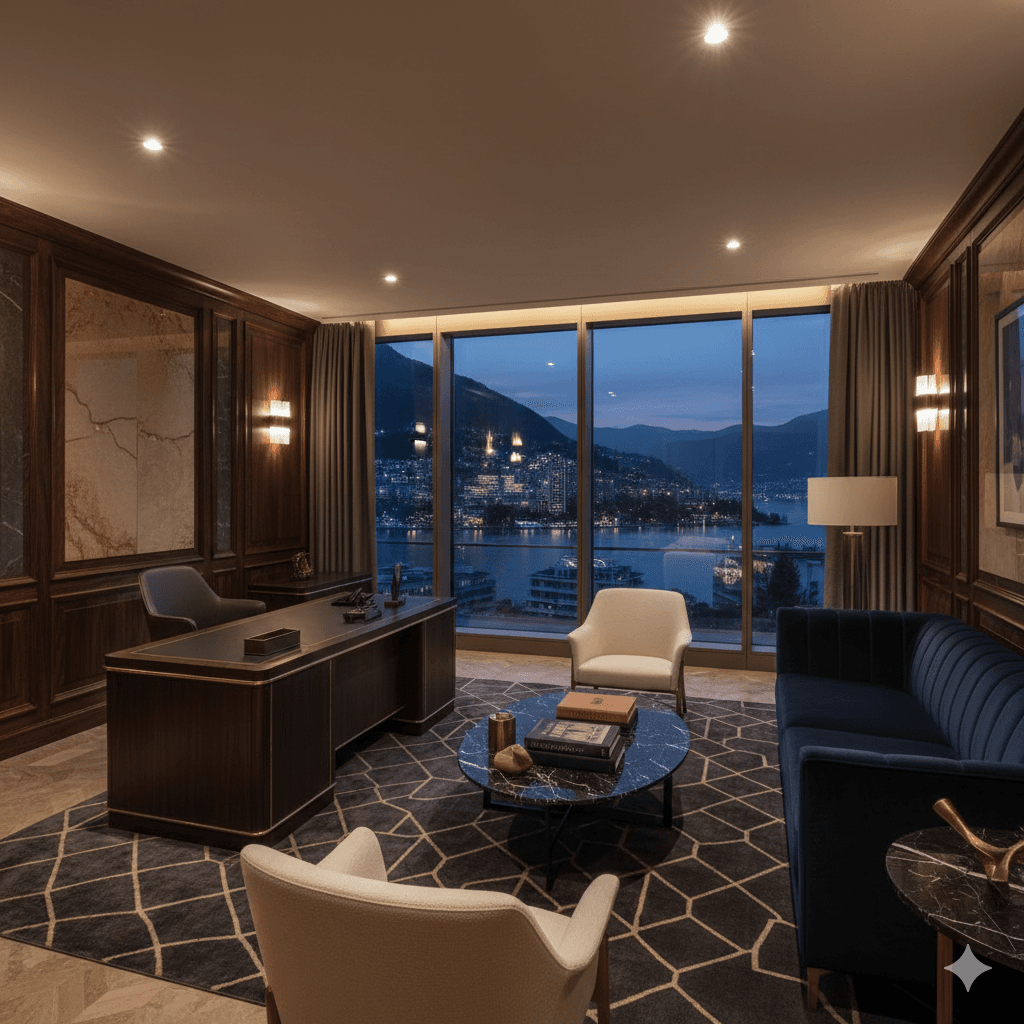 Intérieur de bureau architectural de luxe